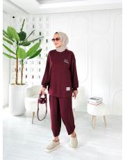 bargelia oysho takım bordo 3