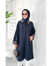 gabri süet oversize kap lacivert 2