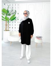 salta  iki ip diz altı salaş tunik siyah 2