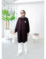 salta  iki ip diz altı salaş tunik kahve 2