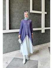 luna pamuk triko file tunik mor 2