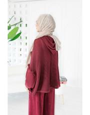 elsa pamuk püsküllü triko hırka bordo 2