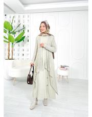 pera file örgü pamuk ip triko hırka taş