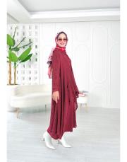 pera file örgü pamuk ip triko hırka bordo 3