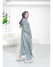 pera file örgü pamuk ip triko hırka gri