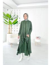 pera file örgü pamuk ip triko hırka haki 2