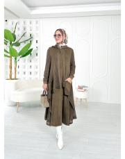 pera file örgü pamuk ip triko hırka kahve 3