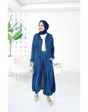 amber pamuk triko hırka lacivert 2