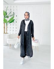 amber pamuk triko hırka siyah 2