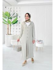 amber pamuk triko hırka taş 2