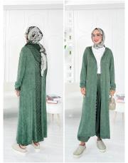 amber pamuk triko hırka haki