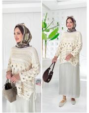 lotus pamuk triko file kazak taş