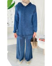piano pamuk triko takım lacivert 3