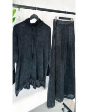 piano pamuk triko takım siyah