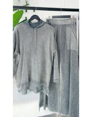piano pamuk triko takım gri