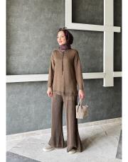 piano pamuk triko takım kahve 2