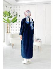 ithal rosela kadife gömlek lacivert 2