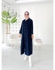 ithal rosela kadife gömlek lacivert 3