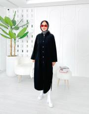 ithal rosela kadife gömlek siyah