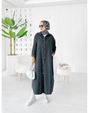 ithal rosela kadife gömlek antrasit 3