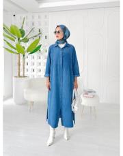 ithal rosela kadife gömlek indigo