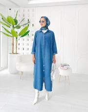 ithal rosela kadife gömlek indigo 2