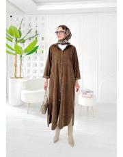 ithal rosela kadife gömlek kahve