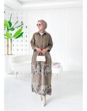 ithal viana kadife elbise vizon