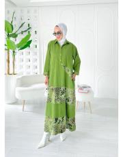 ithal viana kadife elbise yeşil