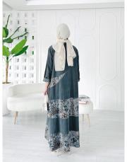 ithal viana kadife elbise antrasit 2