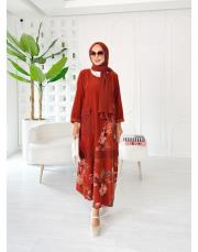 ithal daniel kadife elbise kiremit