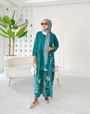 ithal daniel kadife elbise mint