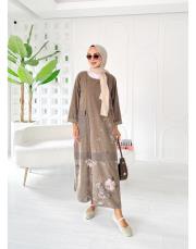 ithal daniel kadife elbise vizon 2