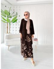 ithal daniel kadife elbise kahve 3