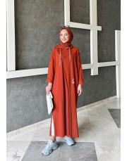 ithal diana iki ip koton elbise kiremit 2