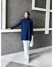 keyla merserize tunik lacivert