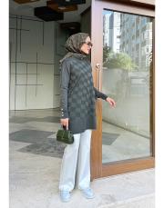 keyla merserize tunik haki