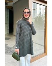 keyla merserize tunik haki 2