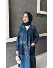 tokyo kadife gömlek kap lacivert 2