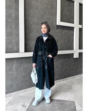 tokyo kadife gömlek kap siyah 2