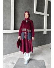 tokyo kadife gömlek kap bordo 2