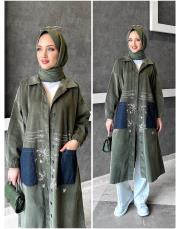 tokyo kadife gömlek kap haki