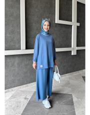 palazzo oysho takım mavi