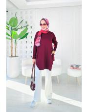 porte merserize triko tunik bordo 2