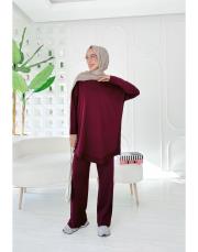 liya merserize oversize tunik bordo 3