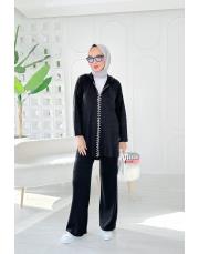 marla simli  triko takım siyah 2