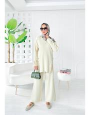 deren yırtaç detaylı triko takım taş 4