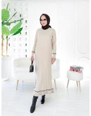 diamod merserize taşlı triko elbise taş