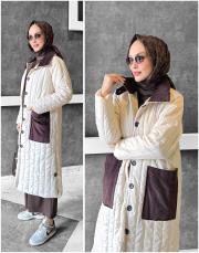 florist kapitone şişme mont taş