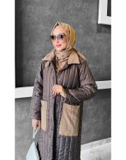 florist kapitone şişme mont kahve 2